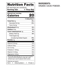 Organic Cacao Superfood Powder 1 Lb Bag Betterbody Foods