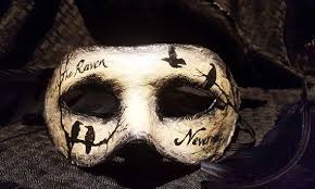 raven mask nevermore mask poe mask poem mask crow mask etsy raven mask crow mask hand painted mask