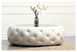 Abbyson felicity grey 2 drawer rectangle coffee table. Abbyson Living Furrinno Round Leather Coffee Table In White Contemporary New York By Homeclick Houzz