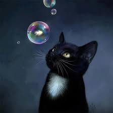 Pondering Chat Fou Photo Chat Peinture Chat