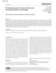 Ultrasound uses sound waves to help your doctor see inside your body. Pdf Prehospital Point Of Care Ultrasound A Transformative Technology