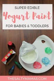 Edible Yogurt Finger Paint Making Toddler Art Taste Safe And Fun Baby Art Projects Baby Art Activities Finger Painting For Toddlers