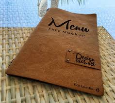 Eco Leather Menu Free Mockup Design A Lot Leather Menu Restaurant Menu Covers Menu Restaurant