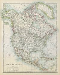 A map of the united states of. North America United States Canada Mexico Railways Johnston 1915 Old Map Ebay