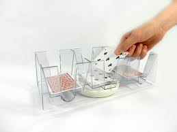 Playing cards are not included. Nine 9 Deck Revolving Swivel Playing Card Tray Holder Card Playing World