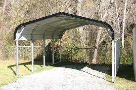 Regular style metal carports and metal shelters 12' to 24' wide. Standard 12x21x5 Metal Carport For One Car Carport Com
