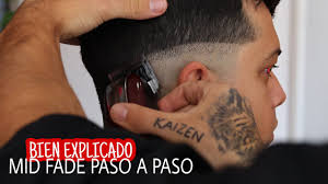 Many mid fades are also drop fades that follow the hairline behind the ear. Tutorial Como Hacer Un Mid Fade Paso A Paso En Espanol Barberia Youtube
