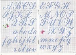 Alfabeto Punto Croce Corsivo Azzurro Lettere Punto Croce Alfabeto Punto Croce Progetti Punto Croce