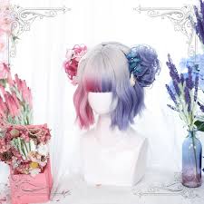 Modern trunks boy hair drawing hair illustration handsome anime guys. Lady Girls Harajuku Lolita Short Curly Wavy Gradient Ombre Hair Full Wig Hair Bun Style Cosplay Party Anime Hair Wish