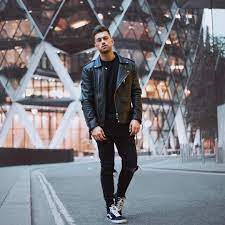 Instagram Hottie Aligordon89 In A Black Leather Biker Jacket Black Leather Biker Jacket Leather Jacket Outfit Men Mens Fashion Summer