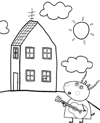 Peppa pig coloring book pdf pages nick jr sheet for toddlers surprise egg mummy cars 2 thomas the tank engine clip art. Peppa Pig House Coloring Pages For Kids Novocom Top