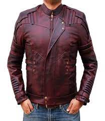 Mens Maroon Cafe Racer Distressed Leather Motorcycle Jacket For Men Mens Leather Jacket Distressed Maroon Leather Jacket Leather Jacket Men