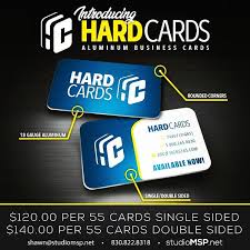 Maybe you would like to learn more about one of these? Studio Msp Business Cards How About Something That Will Stand Out And Keep Through The Daily Hustle 18 Gauge Aluminum One Or Two Sided Print This Is What You Call A
