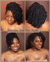 Natural hair twist out styles with two cornrows. 60 Beautiful Two Strand Twists Protective Styles On Natural Hair Coils And Glory