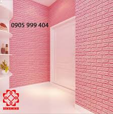 Xốp Dán Tường Màu Hồng Nhạt - Nội thất Bình Minh