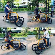 改良型stroke3 6号機試走の様子前より乗りやすくなった カーゴバイク cagobike カーゴトライク cargotrike ebike 電動アシスト自転車 三輪自転車 dagastroke cargo bike urban bicycle bicycle design