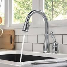 Now in stock click go to store to compare and reviews blog4. Delta Leland Stainless 1 Handle Deck Mount Pull Down Handle Kitchen Faucet In The Kitchen Faucets Department At Lowes Com