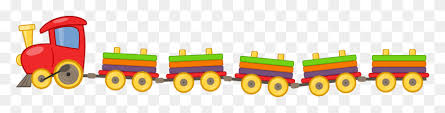 It is a train cartoon image drawing a colorful train for children. Toy Train Cartoon Group With Items Train Clipart Png Stunning Free Transparent Png Clipart Images Free Download