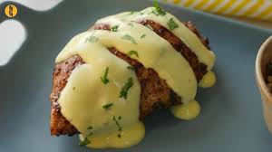 Traditional hollandaise, made by emulsifying melted butter into egg yolks and lemon juice, is notoriously difficult to make. Vegetable Stuffed Chicken With Hollandaise Sauce Recipe By Food Fusion Youtube