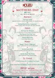 You can use the source link below. Cheap M Sian Mother S Day 2017 Set Course Meals Under Rm150