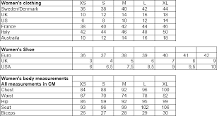 Size Chart Ewa I Walla Dressing Online Shop For