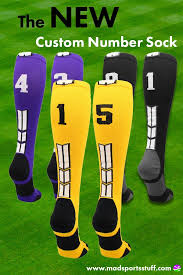 Black And Yellow Baseball Socks Player Id Jersey Number Socks Over The Calf Length Gold And Black In 2020 Custom Sports Socks Custom Socks Football Socks