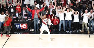 Damian lillard on the court, dame d.o.l.l.a. New Damian Lillard Adidas Shoes Troll Thunder Recall Playoff Shot