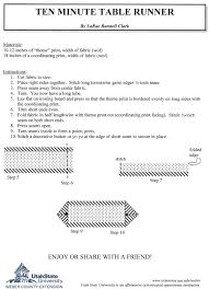 10 Minute Table Runner Pattern Stitches Finally Some