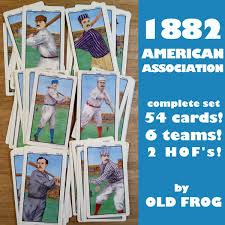 1882 American Association 54 card 6 team 2 HOFs complete set Baseball OLD  FROG | eBay