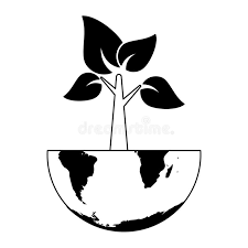 Planet earth globe rotating with infographic animation in black and white loop 4k video. Tree In Earth World In Black And White Stock Vector Illustration Of Nature Alternative 139228131
