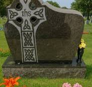 Green Granite Monument (48x43x8) Polished Headstone with Base MN-269