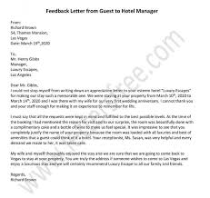 Thank You Feedback Letter From Guest To Hotel Manager In 2020 Hotel Management Lettering Appreciation Letter