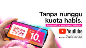 Unlimited 7 hari harga rp20.000; Promo Unlimited Youtube Tri Indonesia