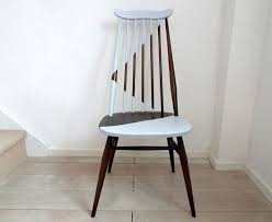 Ercol Goldsmith Dining Chair With Geometric Design In Misty Harbour Dining Chairs Ercol Furniture Chair