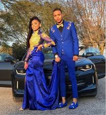 Royal Blue Mermaid Prom Dresses High Neck Gold Appliques Backless African Girl Black Girl Evening Blue Mermaid Prom Dress Prom Outfits For Guys Gold Prom Suit