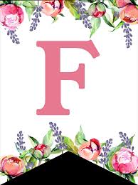 Hole punching twice will allow the letters to hang evenly, especially the i and l. Floral Free Printable Alphabet Letters Banner Paper Trail Design