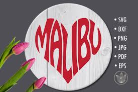 Download Malibu Word Art Svg Cut File Heart Graphic By Prettydd Creative Fabrica PSD Mockup Templates