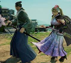 One of the enemies in Setsuka's soul chronicle has a version of her weapon  without the umbrella : rSoulCalibur