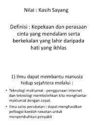 Berdasarkan dua buah novel yang anda pelajari, huraikan satu latar tempat yang. Nilai Kasih Sayang
