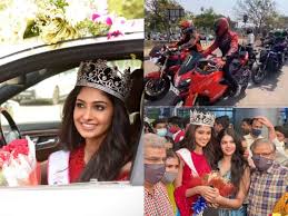 Manasa varanasi was crowned miss india world 2020. Watch Hyderabadi Bikers Rally Welcomes Miss India World 2020 Manasa Varanasi