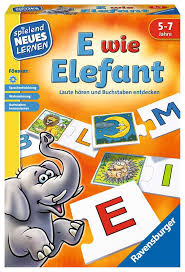 Ja, manchmal haben wir lange und mühsame lehren das englische alphabet, das auswendiglernen der einzelnen buchstaben. E Wie Elefant Kinderspiele Spiele Produkte E Wie Elefant