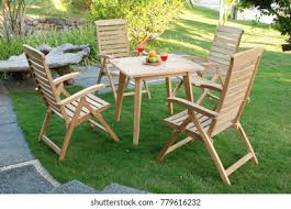 We are 100% comply to Teak Garden Furniture Outdoor Furniture Stock Photo Edit Now 779616232