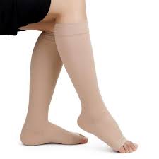 Open Toe Compression Socks Easy To Put On Toeless Support Stockings