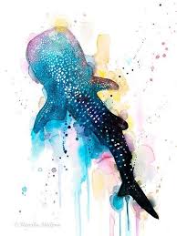 Whale Sharks Tattoo Whale Sharks Tattoo Tatowierung Der Walhaie Tatouage De Requins Baleine Tatuaje In 2020 Shark Painting Shark Art Original Animal Painting