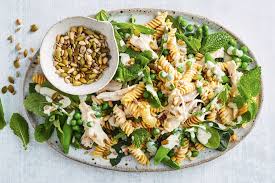 This mediterranean pasta salad has sweet heirloom cherry tomatoes, crisp cucumbers, mild red onions, salty feta crumbles, briny capers, and is tossed in the most amazing homemade red wine vinegar and herb dressing. Healthy Chicken Pasta Salad Recipe Legranddakar Com