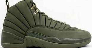 Black And Yellow Jordans 12 Outfit Air Jordan 12 Olive Green Psny Olive Green Shoes Air Jordans Retro Jordan 12 Shoes