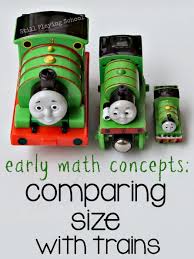 Matching Sorting And Comparing Size With Trains Train Activities Kids Learning Activities Math For Kids