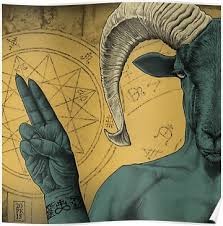 Witches are known to worship him as well. Baphomet Poster By Pete Katz In 2021 Satanic Art Occult Art Occult