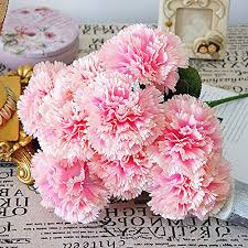 Silk flowers are a great alternative to fresh flowers. Nx Flag Artificial Flowers 10 Heads Silk Peony Flowers Bridal Bouquets 15 7in Fake Carnation Flowers Wedding Home Decoration Dark Pink Buy Online In Cayman Islands At Cayman Desertcart Com Productid 66520572