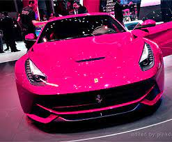 I guess that was odd one. Hello Pink Ferrari Hot Pink Cars Pink Ferrari Pink Car